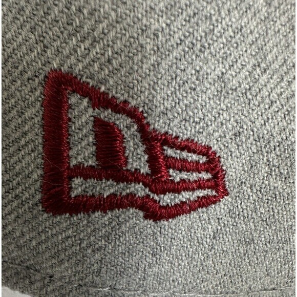 Philadelphia Phillies The Lounge 59Fifty Gray Fitted New Era Red P MLB Size 7 - Picture 4 of 11